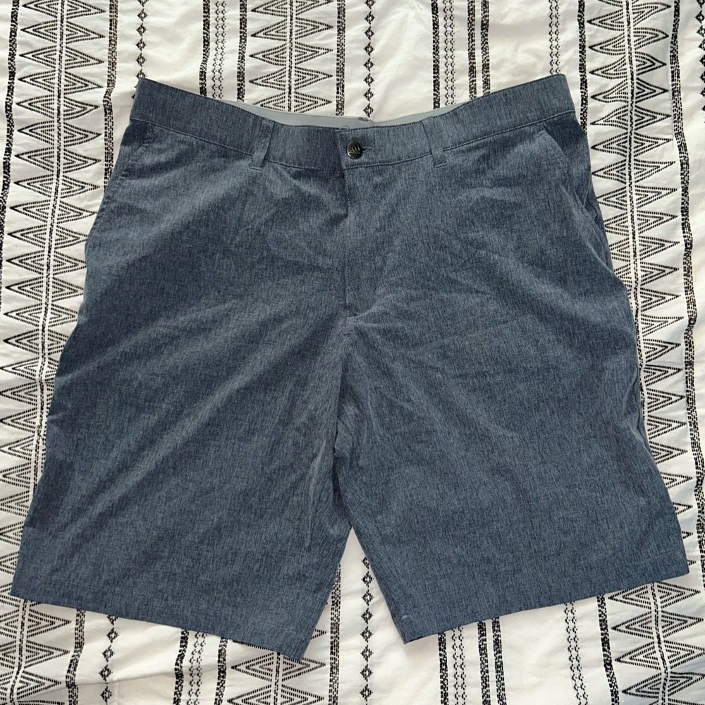 adidas Men's Dark Blue Flat Front Golf Shorts